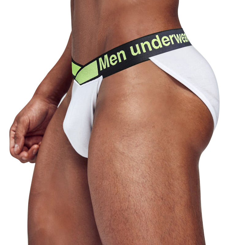 CMENIN Men's Underwear High Cut Bikini Jockstrap Underwear Gradient Elastic Band