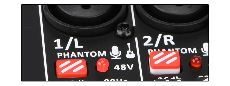 AM-AX4 Mini 4 Channels Individual 48V Phantom Power Mobile 99 DSP Effects Bluetooth USB Computer Play Record Podcast Audio Mixer