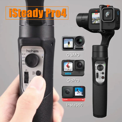 Handheld Professional Action Camera 3-Axis Gimbal Stabilizer Anti-Shake Wireless Control for GoPro Hero 12/11/10 OSMO Insta 360