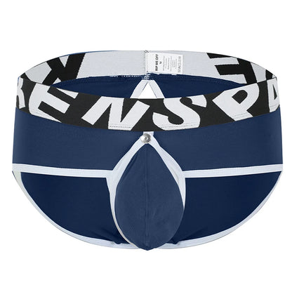 Men Underwear Open Front Back Boxers Breathable Solid Low Waist Underpants Soft and Comfortable Homme Shorts