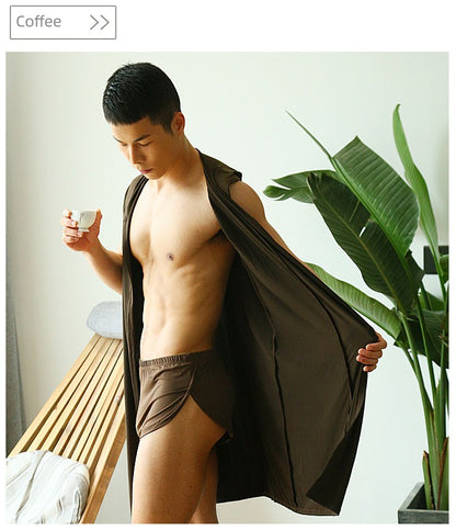 3 Pieces 69 Yuan Men's Minimalist Style Ice Silk No Bag Pajama Pants