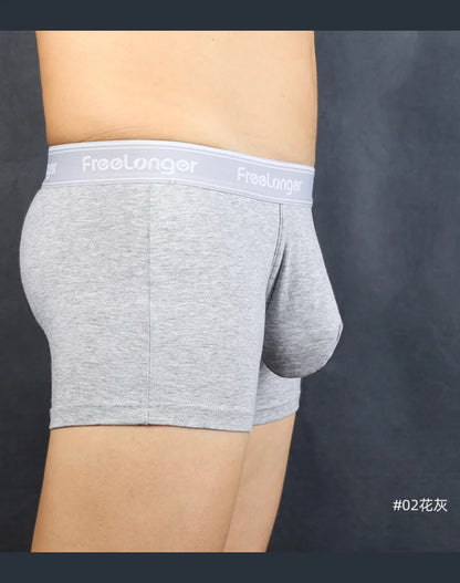 Men Breathable Seamless  U Pouch Boxer Briefs.