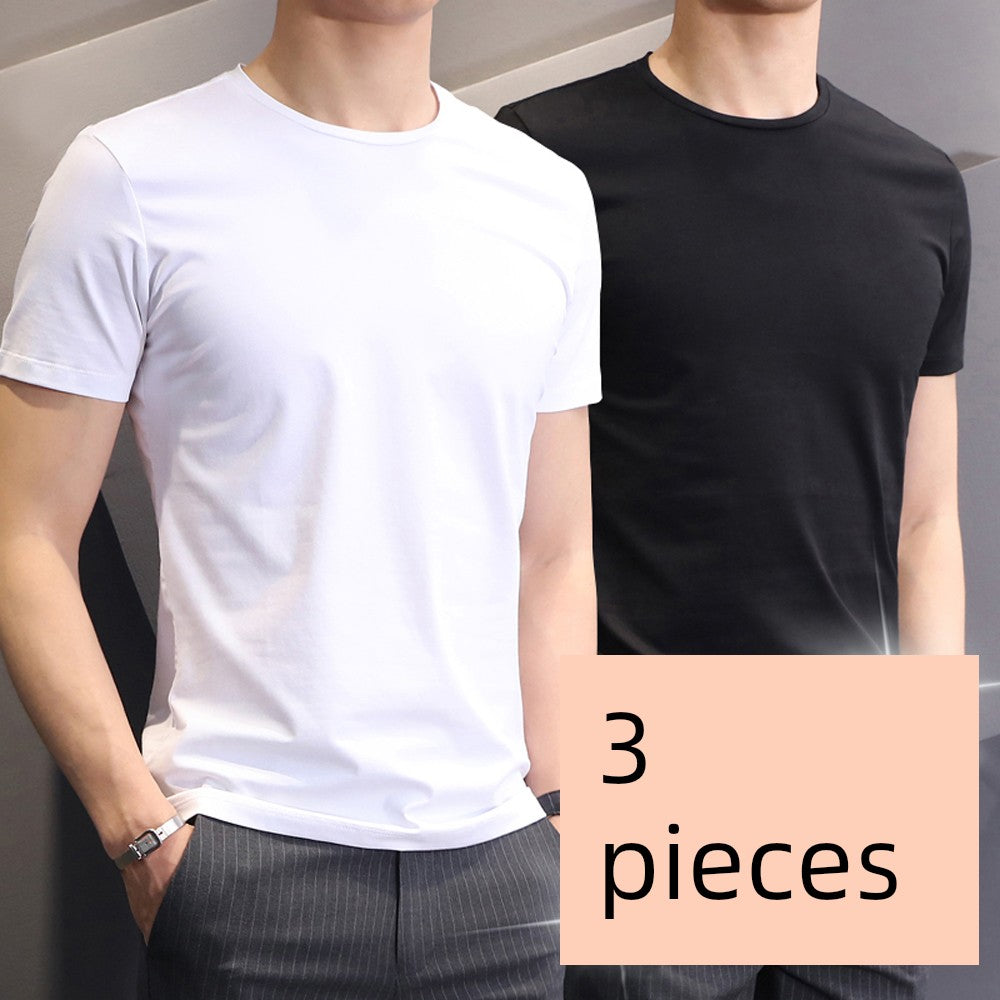 3-Piece Leak-Picking Youth Top Clothes round Neck Short Sleeve T-Shirt