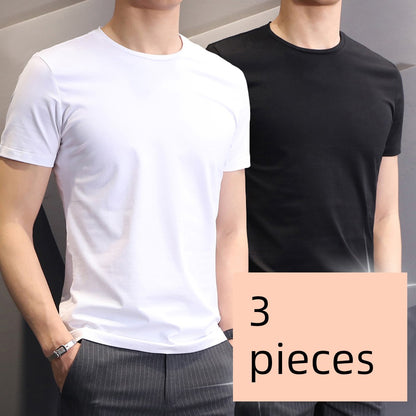 3-Piece Leak-Picking Youth Top Clothes round Neck Short Sleeve T-Shirt