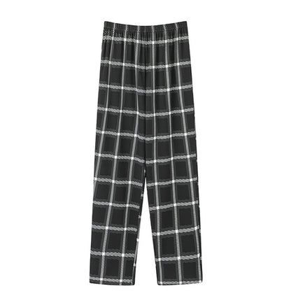 Mens Cotton Flannel Plaid Pajama Sleep Pants Lounge Bottoms Trousers Nightwear Comfort Men Winter Warm Long John