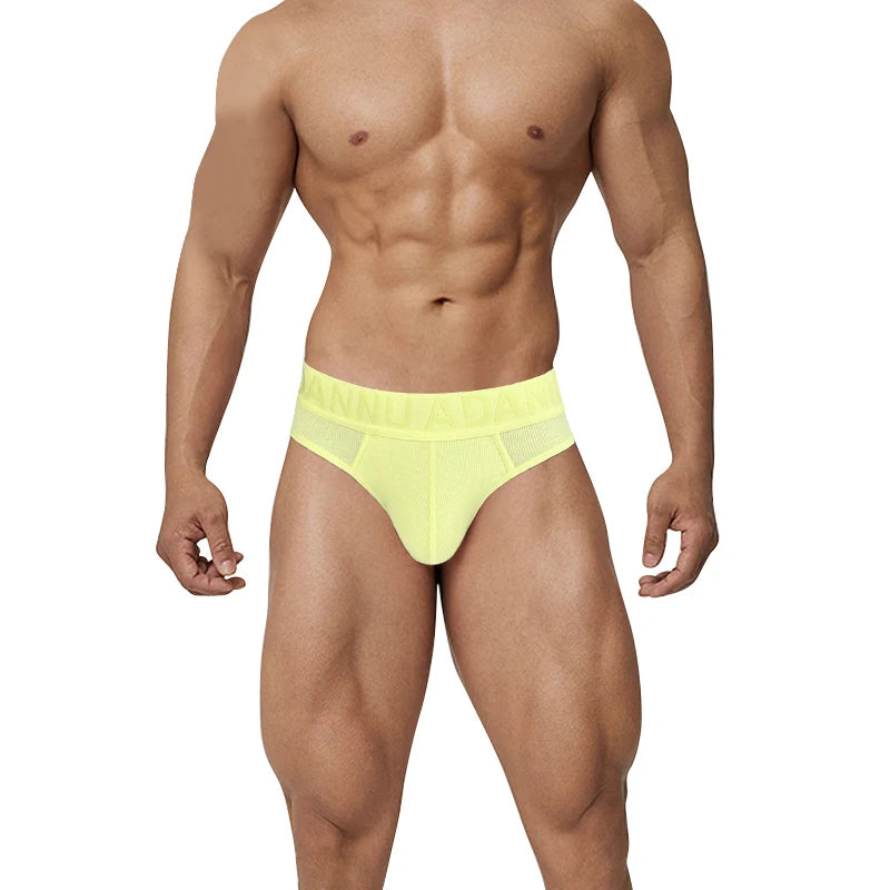 CMENIN Men 100% Cotton Low Waist Sports Fitness Briefs