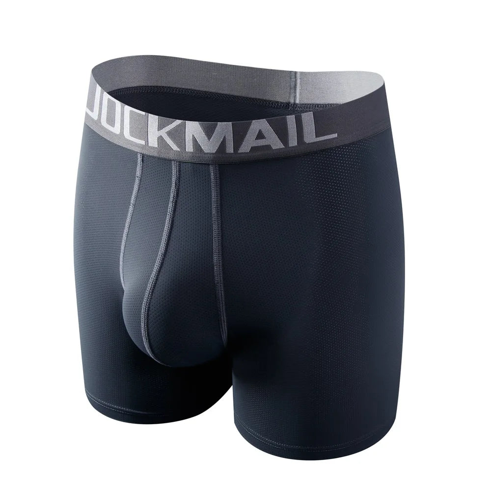 10 Color Jockmail Long Boxers Mesh Bag U Convex Anti-Drift Separation