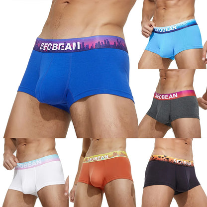 Men, Young Men, Cotton Boxer Brief U Pouch Underwear