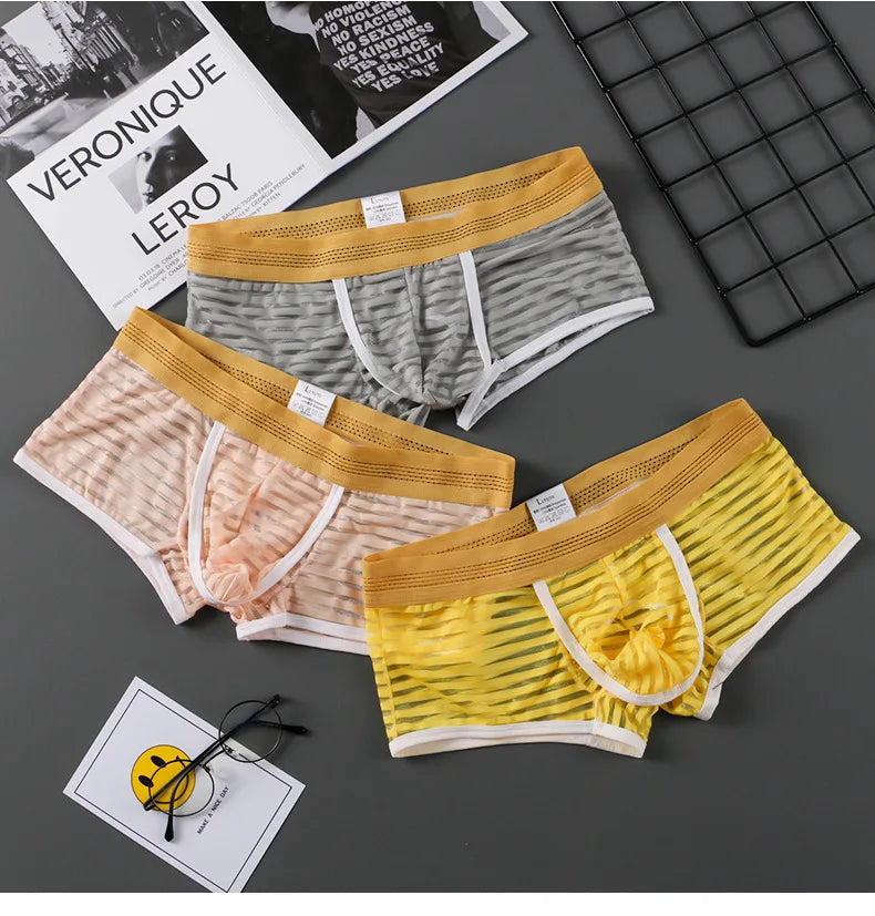 WJ net empty in summer, men's underwear, boyshort, low waist, breathable and high elastic fashion 5021-APJ