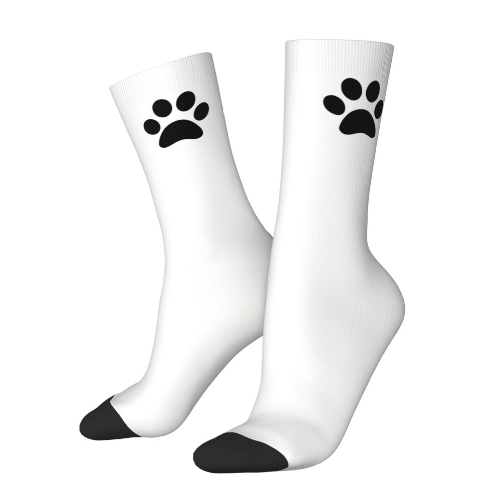 Paw Print Pattern Black Pawprint Men Women Socks Cycling Novelty Spring Summer Autumn Winter Stockings Gift