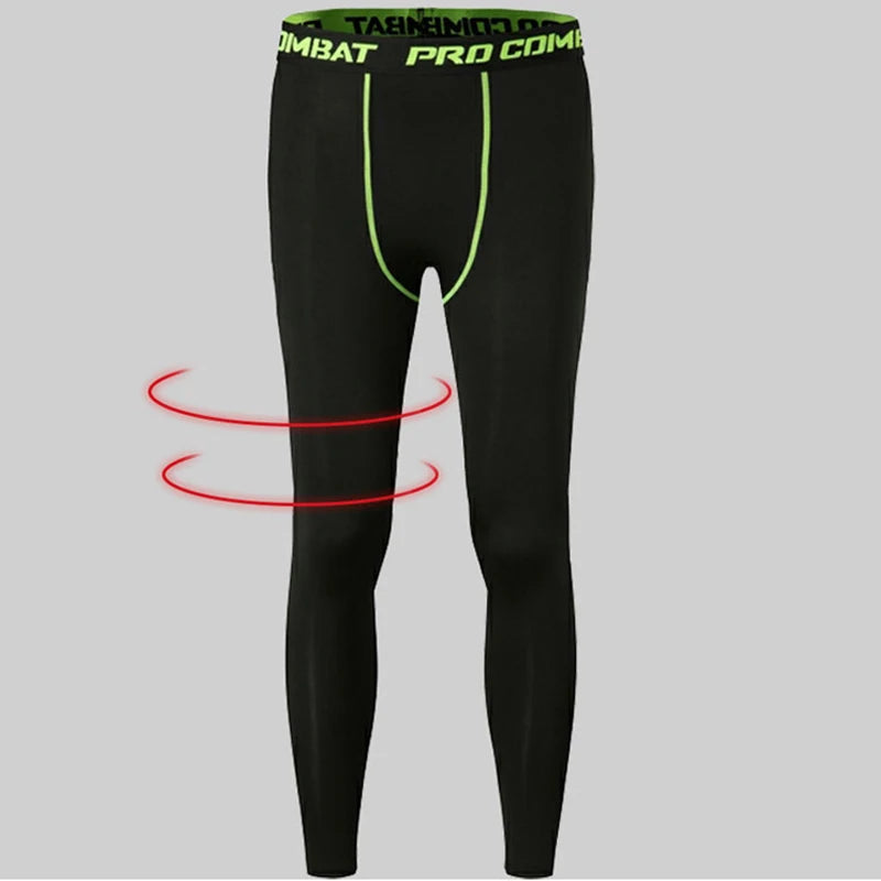 Mens Tight Gym Compression Pants Quick Dry Fit Sportswear Running Tights Men Legging Fitness Training Sexy Sport Gym Leggings