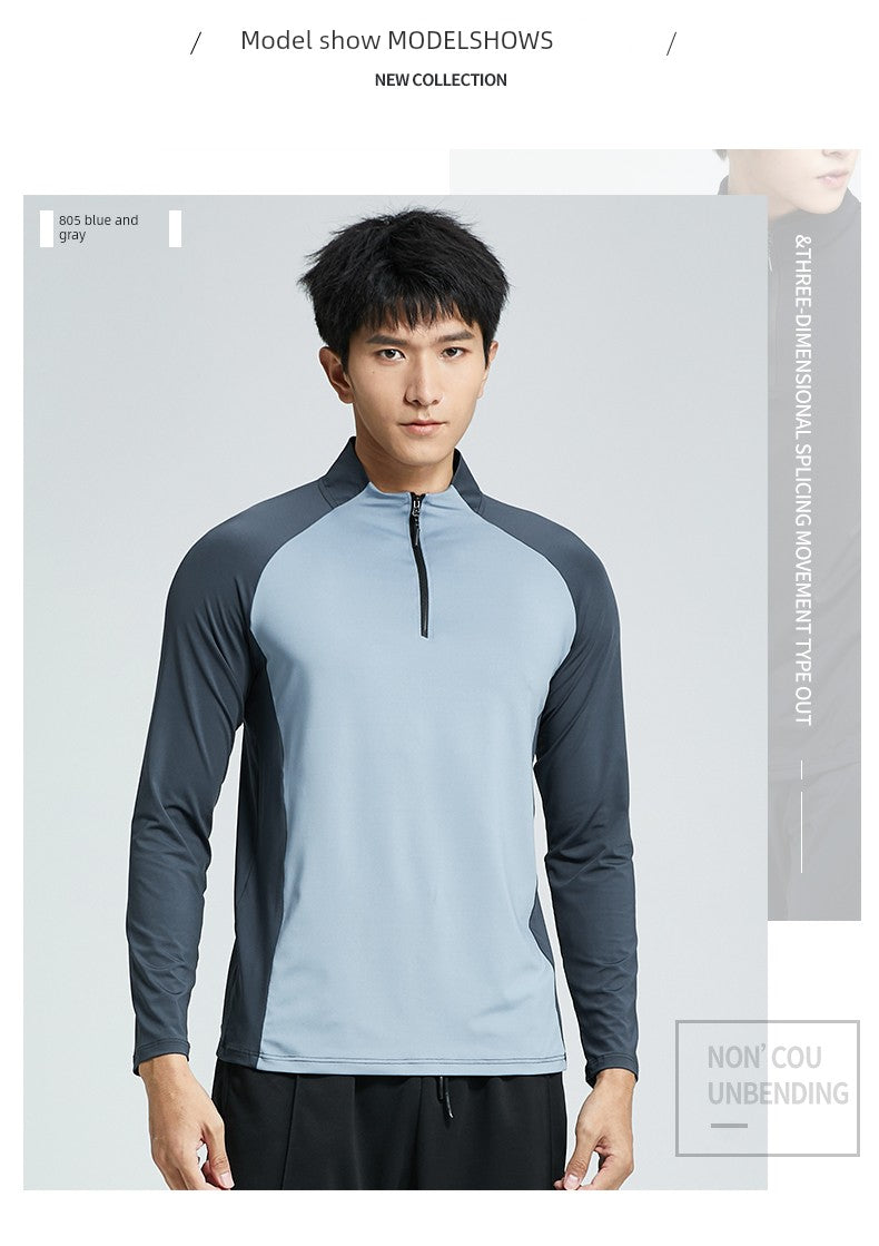 Men's Long-Sleeved Outdoor Track Football Basketball T-shirt