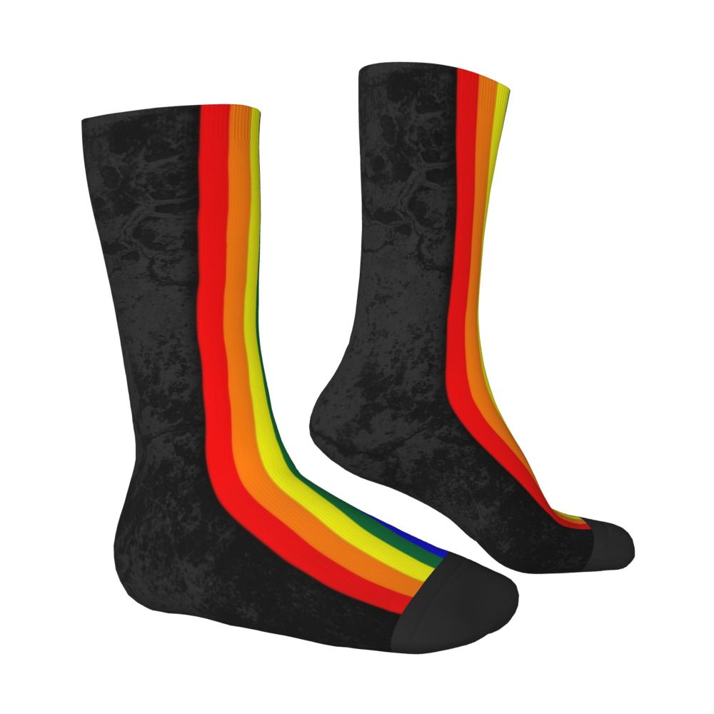 Gay Bear Paw Flag GLBT Mens Crew Socks Unisex Fun LGBT Lesbian Spring Summer Autumn Winter Dress Socks