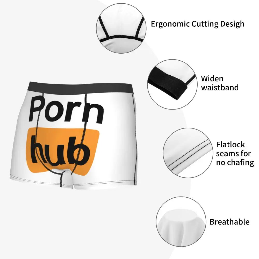 Custom Male Funny Porns Hub Underwear Boxer Briefs Breathable Shorts Panties Underpants