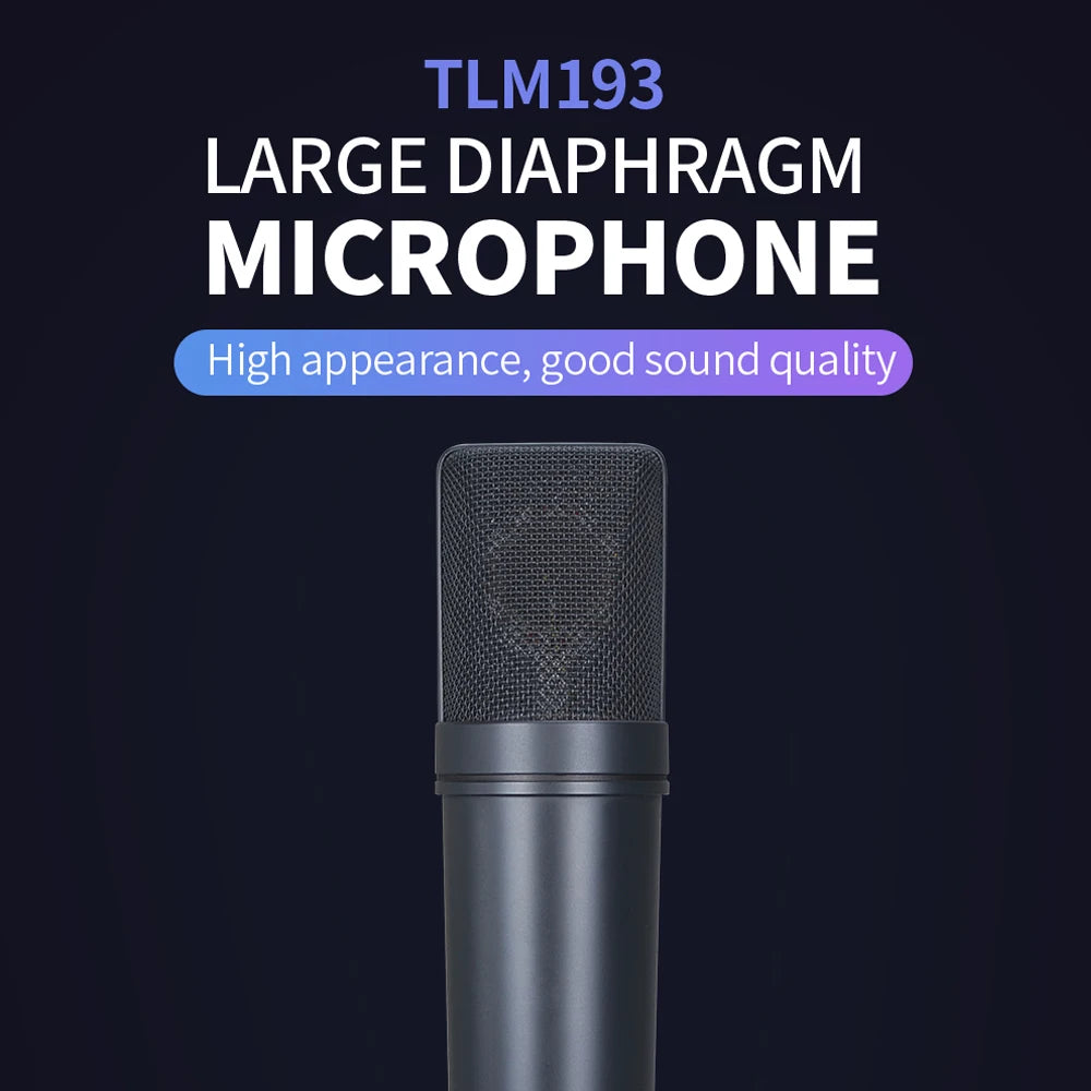 TLM193 Microphone Standard Studio Condenser Sound Recording Microphone Condenser TLM193 Studio Recording Microphone