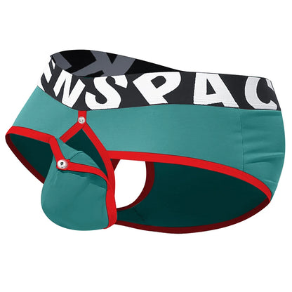 Men Underwear Open Front Back Boxers Breathable Solid Low Waist Underpants Soft and Comfortable Homme Shorts