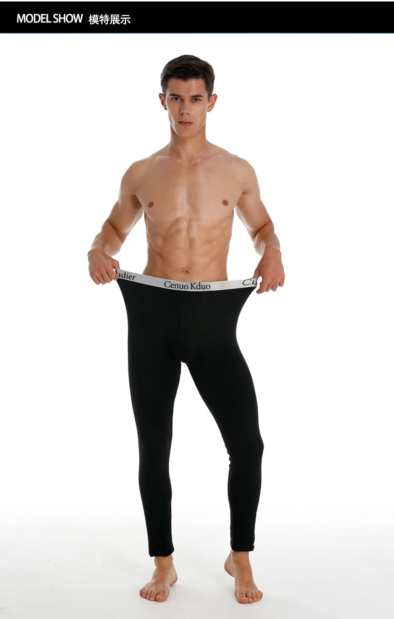 Men's Tight Sports Pants Slim Pants Autumn And Winter Thermal Pants, Plush Thickened High Stretch Quick Drying Compression Pants