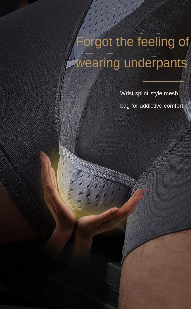 Man Sexy Lingerie Penis U-Pouch Boxers Breathable Open Hole Underwear for Spermatic Veins Foreskin Reduce Sensitivity Briefs Gay