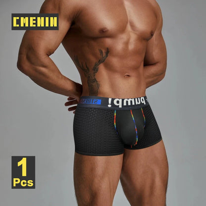 CMENIN Men's Breathable Boxershorts Mesh Underwear