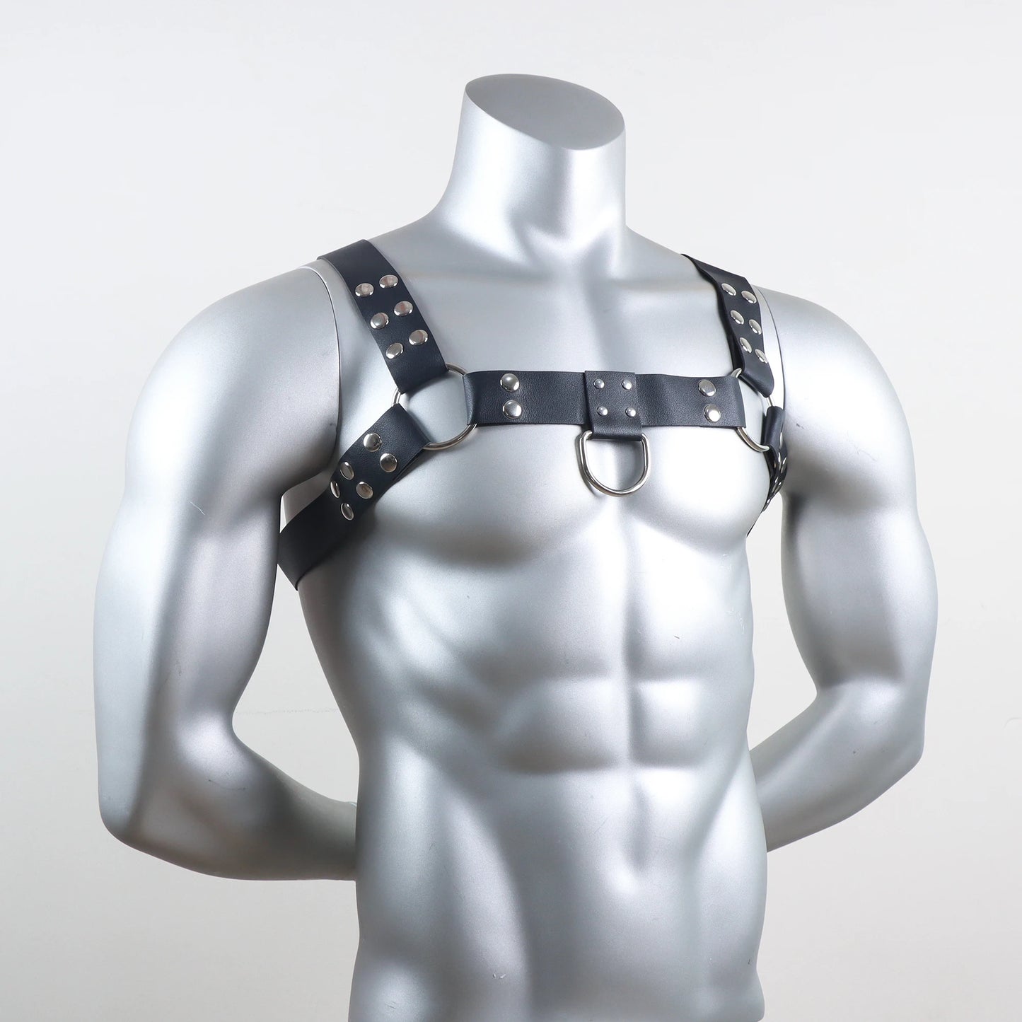 Sexual PU Leather Chest Men Harness Belts Adjustable BDSM Fetish Gay Clothing for Sex Rave Body Bondage Cage Harness Lingerie