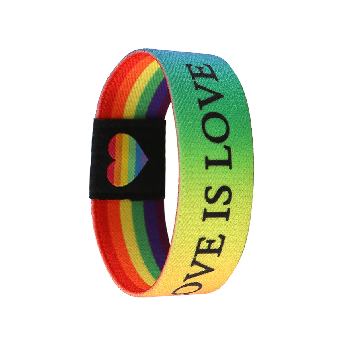 LGBT Pride Rainbow Strap Bracelet Wide Band Bangles Armband Gay Lesbians Stretch Wristband Bracelet Accessories Friendship Gifts