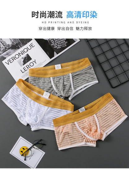 WJ net empty in summer, men's underwear, boyshort, low waist, breathable and high elastic fashion 5021-APJ