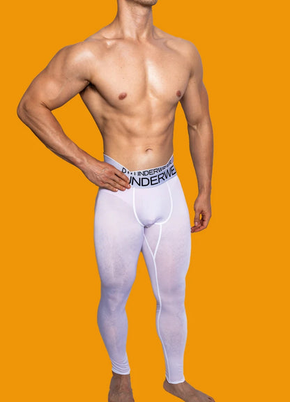 Thermal Clothing For Men Thin Underwear Men's Thermal Pants Ice Silk Sexy Tight Leggings Hot Man Lnner Wear Personality Cueca