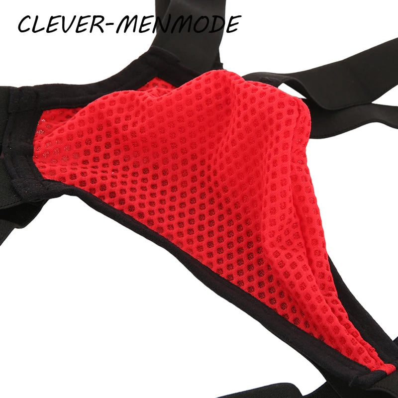 Men's Sexy Mesh Baring Buttocks Tiny Thong G-String Jockstrap Micro Brazilian Panties Hollow T Back Bare Body Extreme Lingerie