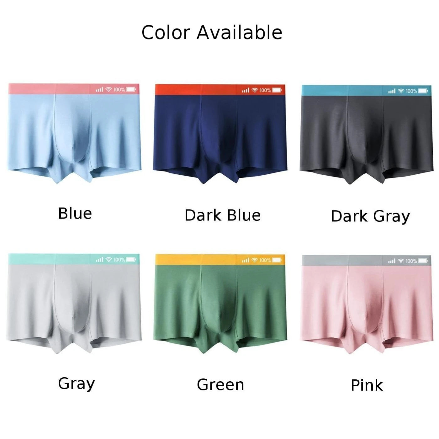 Men Underwear Middle Waist Boxers Briefs Modal U Convex Pouch Underpants Shorts Panties Seamless Breathable Sleep Bottoms