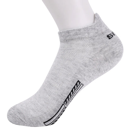 Men Cotton Socks Summer Sports Breathable Ankle Socks High Quality Mesh Casual Athletic Thin Cut Short Plus Size 38-45