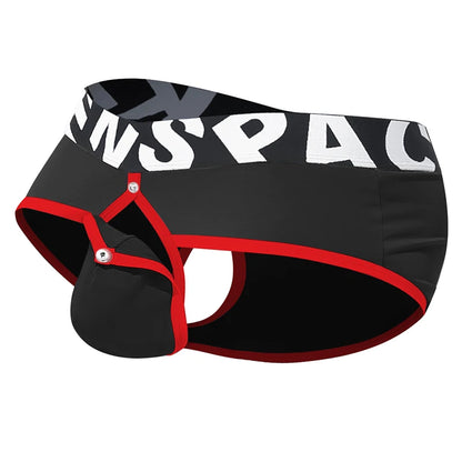 Men Underwear Open Front Back Boxers Breathable Solid Low Waist Underpants Soft and Comfortable Homme Shorts