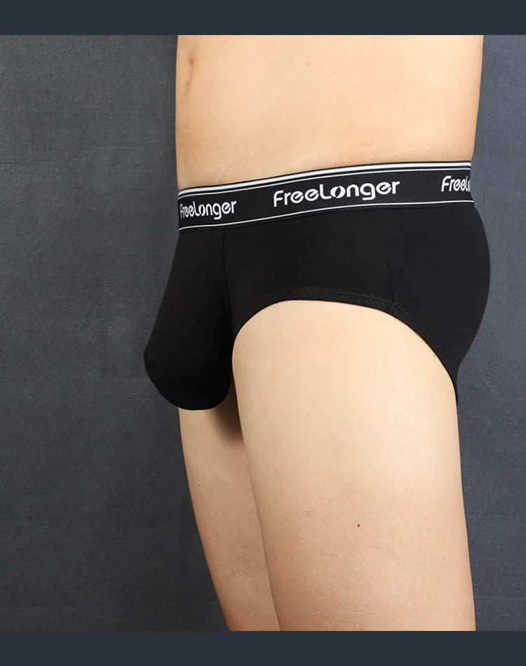 Men Breathable Seamless  U Pouch Boxer Briefs.