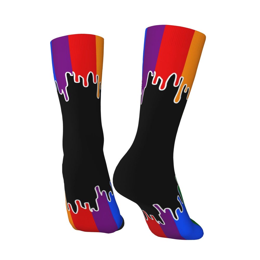 Gay Bear Paw Flag GLBT Mens Crew Socks Unisex Fun LGBT Lesbian Spring Summer Autumn Winter Dress Socks