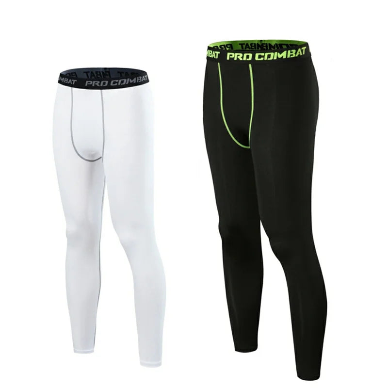 Men Running Leggings Quick Dry Sport Gym Tights Fitness Training Pants Compression Pants Crossfit Basketball Leggings Sportswear