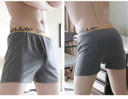 High Quality Cotton Soft Underwear Boxer Shorts Sleepwear Men Fitness Loose Cozy Arrow Panties Male Comfortable Sleeping Shorts