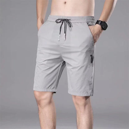 Summer Men Invisible Zipper Open Crotch Shorts Sports Casual Black Plus Size Loose Pants Trousers