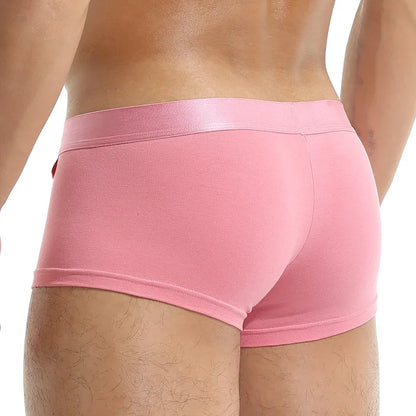 2Pcs/1Pcs Open Front Underwear Men Cotton Sexy Men's Boxer Shorts Panties Breathable Pouch Bulge Underpants Male