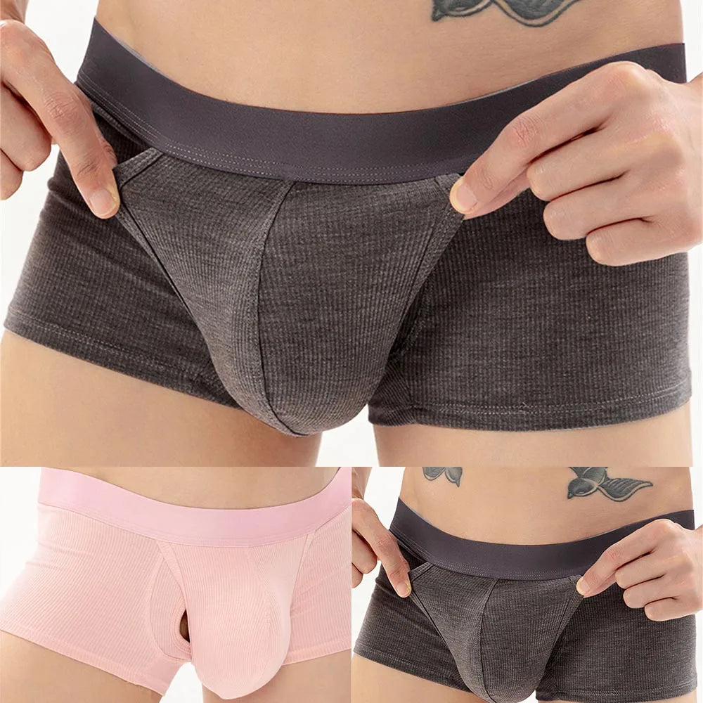 Men Boys, Breathable U Convex  Boxershorts Convex Separation Underwear