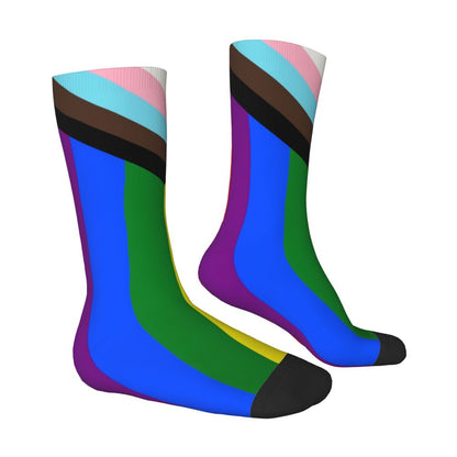 Gay Bear Paw Flag GLBT Mens Crew Socks Unisex Fun LGBT Lesbian Spring Summer Autumn Winter Dress Socks