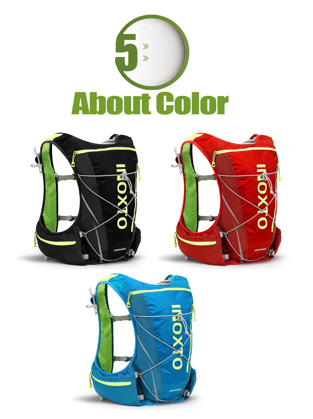 8L Running Hydration Vest Backpack Outdoor Sport Running Backpack Trail Marathon Jogging Hiking Backpack Option Water Bag Flask