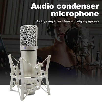 Professional Condenser Microphone Cardioid Studio Mic For Computer Gaming Recording Singing Podcast Sound Card For YouTube