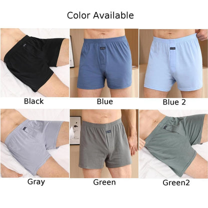 Mens Boxer Shorts Rich Cotton Elasticated Pack Underwear Home Boxers Pajamas Loose Thin Breathable Underpants Gym Shorts Panties