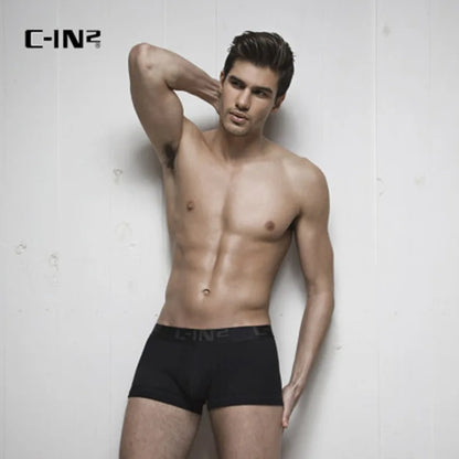 C-IN2 Men's Underwear Solid Color Cotton U Raised Pouch Bag Low-Rise