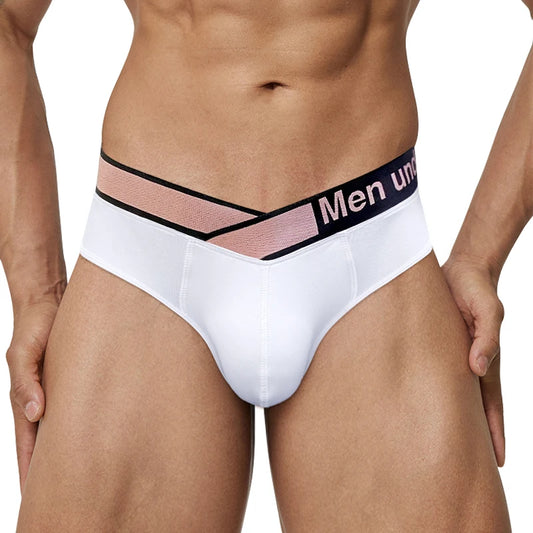 Sexy Male Modal Underwear Men Briefs U Convex Gay Men's Panties Breathable Soft Low Waist Mens Brief