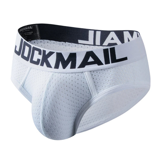 JOCKMAIL Men Mesh Boxer Briefs With Penis Pouch.