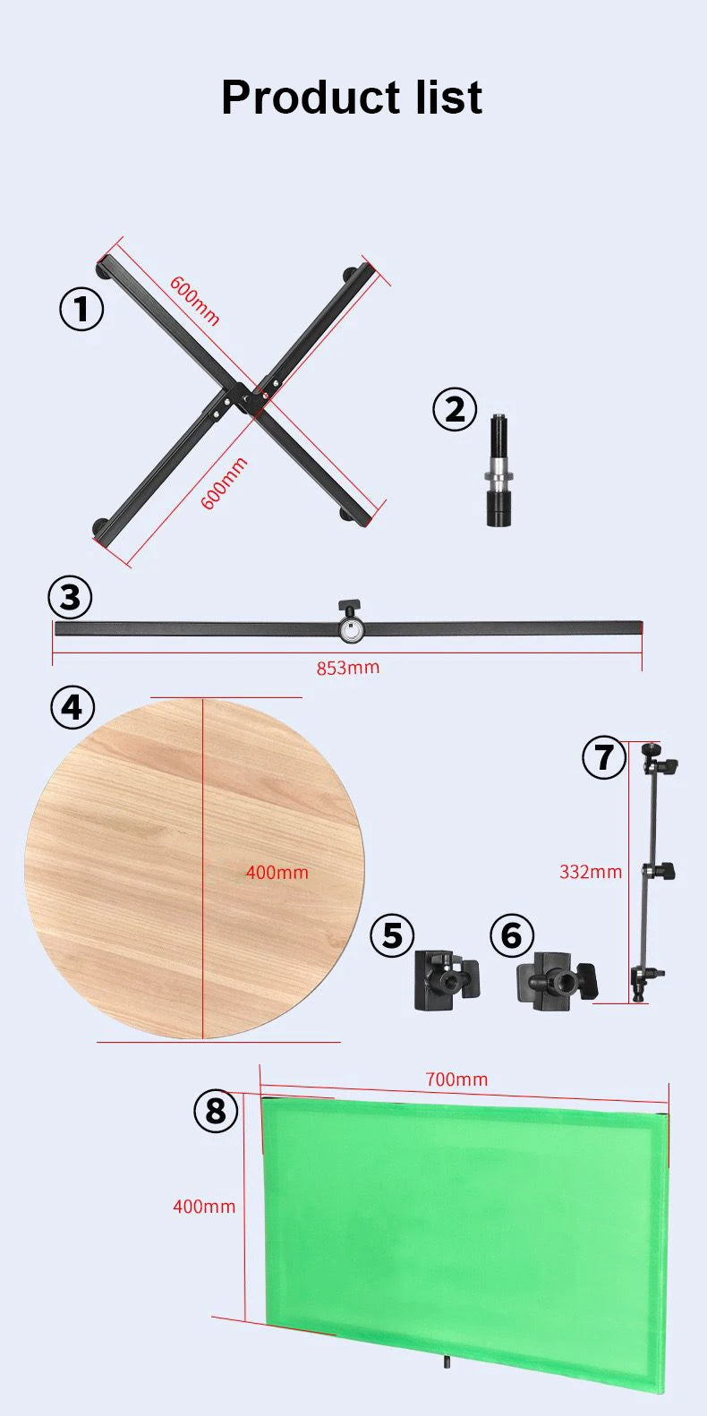 Professional Photography Panoramic Round Turntable 360° Surrounding Rotation Video Shooting Platform Studio Photo Booth