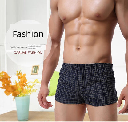 Men's Boxers Underwear Boxers Cotton Bag Plus Size Loose-Fitting Loungewear Casual Pajama Pants Youth Shorts Summer