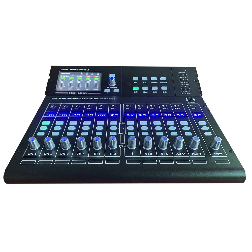 Paulkitson Digital Mixer 8-Channel Professional Audio Mixing Console Suitable For Stage Performance Sound Mixer