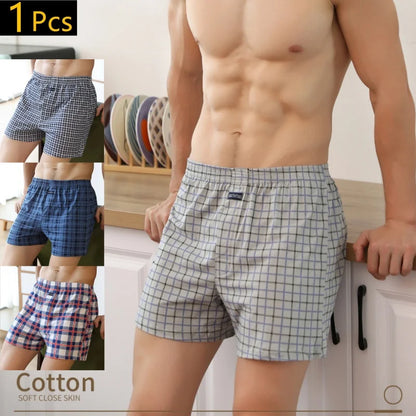 1PCS Plus Size M-XXXL Cotton Aro Pants Men's Underwear Flat Corner Pants Skin Friendly Comfortable Loose Home Large Waistband