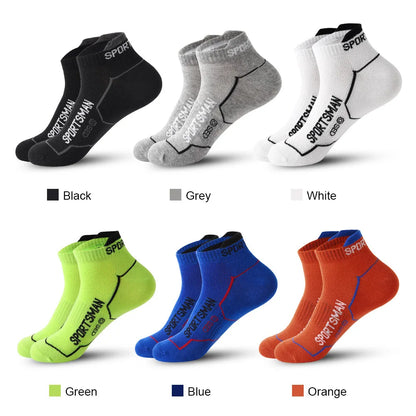 5Pairs/Men's High-quality Cotton Socks Summer Men's Breathable Sports Socks Ankle Socks Casual Thin Style Outdoor Running Socks